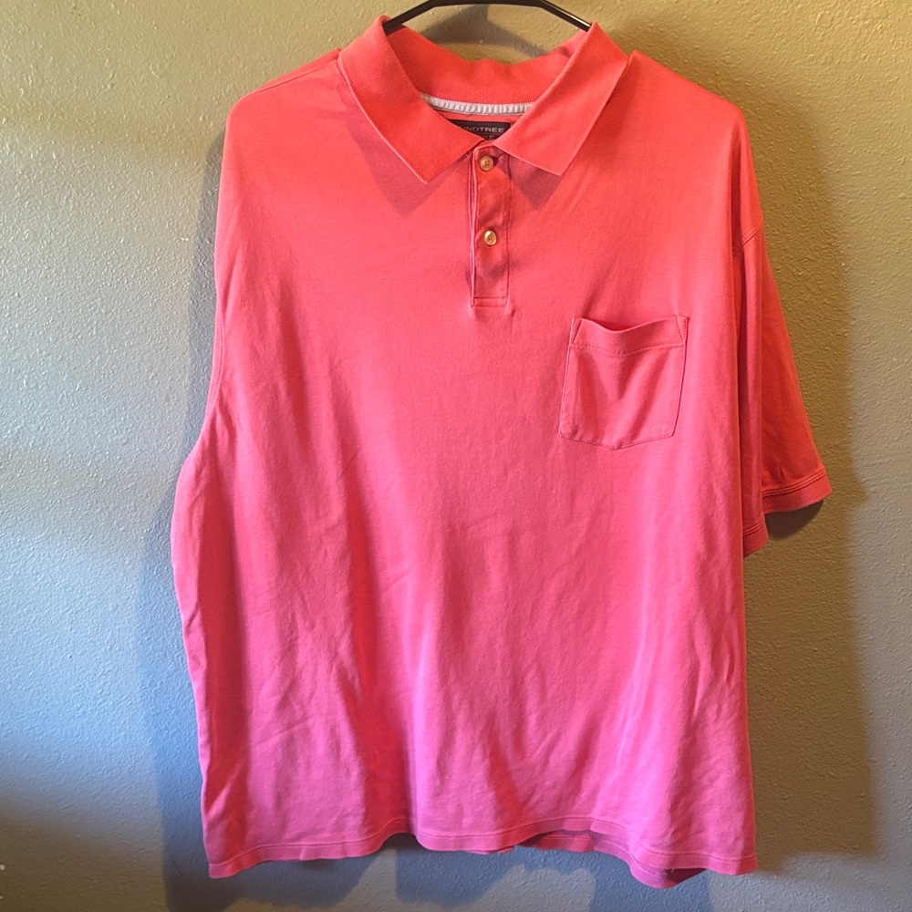 Roundtree & Yorke Coral Polo Shirt
